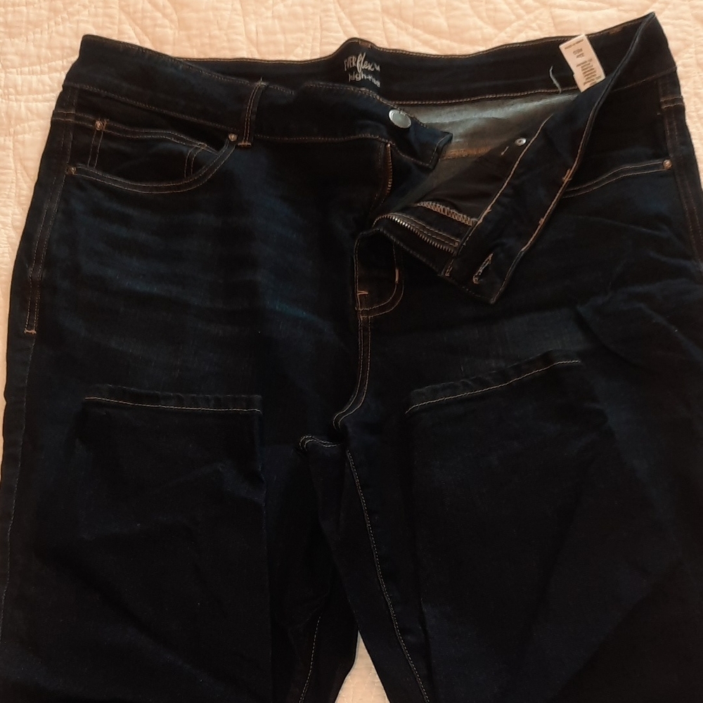 Maurices Everflex Plus Size High Rise Dark Wash Jeans